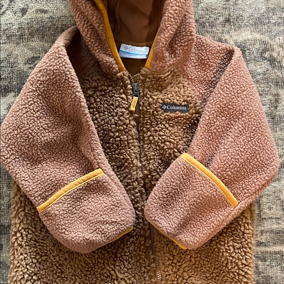 Columbia Boy’s Brown Fleece one piece winter suit Size 12-18 months - Picture 3 of 7